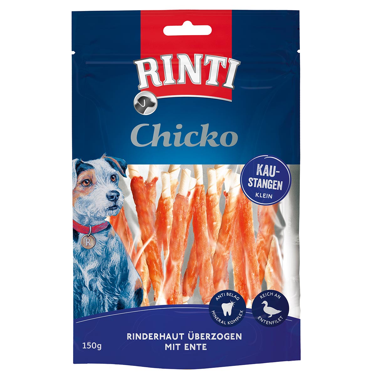 Rinti Chicko Kaustangen mit Ente Small 150g Rinti Chicko Kaustangen mit Ente Small 150g von Rinti