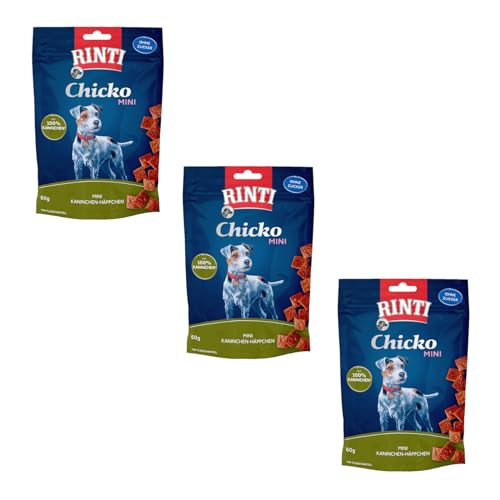 Rinti Chicko Mini | 3er Pack | 3 x 60 g | Aus frischem Fleisch zubereitet | Schonend luftgetrocknet | Wiederverschließbar | Ohne Soja und Fleischmehle Rinti Chicko Mini | 3er Pack | 3 x 60 g | Aus frischem Fleisch zubereitet | Schonend luftgetrocknet | Wiederverschließbar | Ohne Soja und Fleischmehle von Rinti