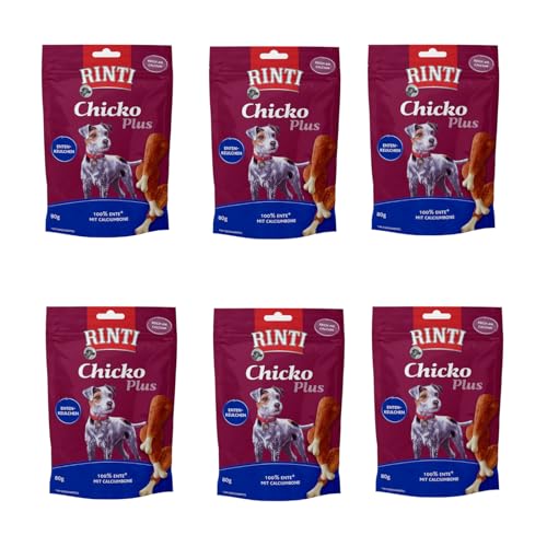 Rinti Chicko Plus Entenkeulchen | 6er Pack | 6 x 80 g | Aus frischem Entenbrustfilet zubereitet | Schonend luftgetrocknet | Wiederverschließbar | Ohne Soja und Fleischmehle Rinti Chicko Plus Entenkeulchen | 6er Pack | 6 x 80 g | Aus frischem Entenbrustfilet zubereitet | Schonend luftgetrocknet | Wiederverschließbar | Ohne Soja und Fleischmehle von Rinti