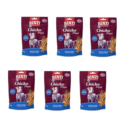 Rinti Chicko Plus Fischstäbchen mit Lachs und Huhn | 6er Pack | 6 x 80 g | Ergänzungsfuttermittel für ausgewachsene Hunde | Ohne Fleischmehle und Soja | Schonend luftgetrocknet Rinti Chicko Plus Fischstäbchen mit Lachs und Huhn | 6er Pack | 6 x 80 g | Ergänzungsfuttermittel für ausgewachsene Hunde | Ohne Fleischmehle und Soja | Schonend luftgetrocknet von Rinti