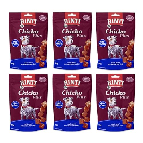 Rinti Chicko Plus Käsewürfel Ente für Hunde | 6er Pack | 6 x 80 g | Schonend luftgetrocknetes Entenbrustfilet | Im praktischen wiederverschließbaren Beutel Rinti Chicko Plus Käsewürfel Ente für Hunde | 6er Pack | 6 x 80 g | Schonend luftgetrocknetes Entenbrustfilet | Im praktischen wiederverschließbaren Beutel von Rinti