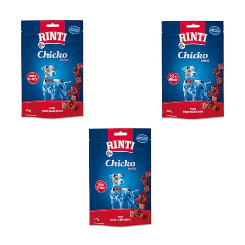 Rinti Extra Chicko Mini Rind | 3er Pack | 3 x 170 g | Ergänzungsfuttermittel für ausgewachsene Hunde | Herzafte Mini Häppchen | Aus frischem mageren Rindfleisch zubereitet Rinti Extra Chicko Mini Rind | 3er Pack | 3 x 170 g | Ergänzungsfuttermittel für ausgewachsene Hunde | Herzafte Mini Häppchen | Aus frischem mageren Rindfleisch zubereitet von Rinti