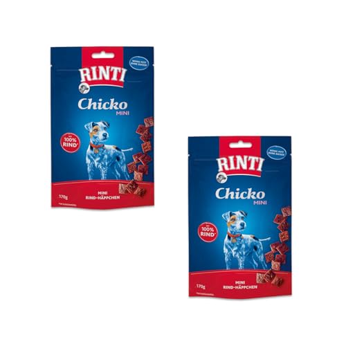 Rinti Extra Chicko Mini Rind | Doppelpack | 2 x 170 g | Ergänzungsfuttermittel für ausgewachsene Hunde | Herzafte Mini Häppchen | Aus frischem mageren Rindfleisch zubereitet Rinti Extra Chicko Mini Rind | Doppelpack | 2 x 170 g | Ergänzungsfuttermittel für ausgewachsene Hunde | Herzafte Mini Häppchen | Aus frischem mageren Rindfleisch zubereitet von Rinti