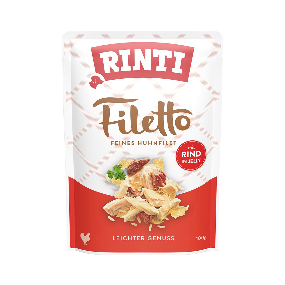 Rinti Filetto Huhn & Rind in Jelly 24x100g von Rinti