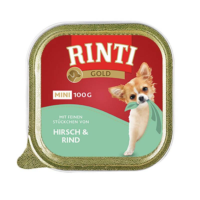 Rinti Gold Mini feine Stückchen von Hirsch & Rind 48x100g von Rinti