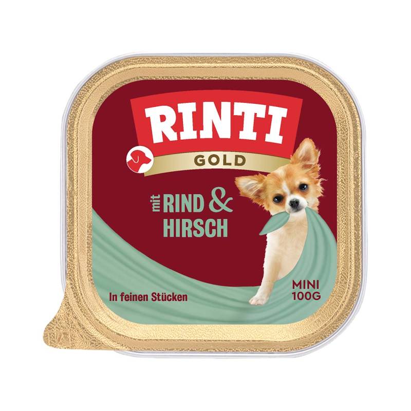 Rinti Gold Mini feine Stückchen von Hirsch & Rind 48x100g von Rinti