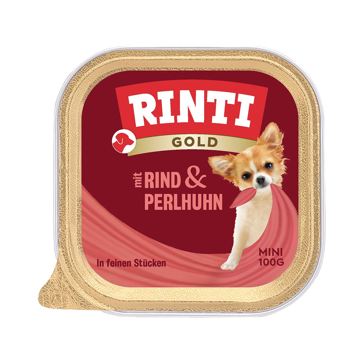 Rinti Gold Mini feine Stückchen von Rind & Perlhuhn 16x100g Rinti Gold Mini feine Stückchen von Rind & Perlhuhn 16x100g von Rinti