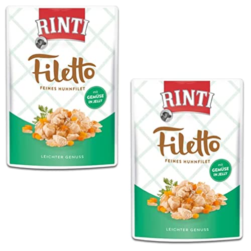 Rinti Hund - Filetto Huhn & GEMÜSE - Doppelpack - 2 x 24 x 100g von Rinti