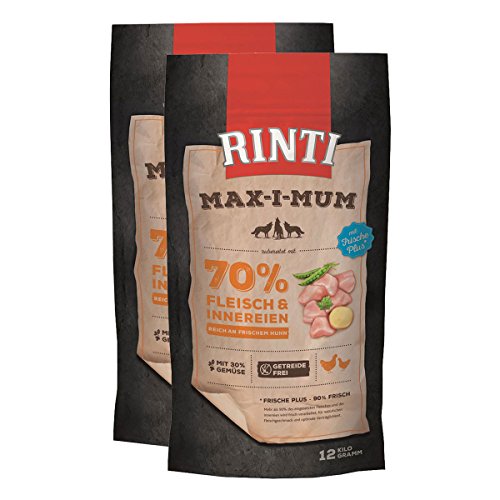 Rinti Hunde-Futter Max-i-Mum Trockenfutter 2x12kg Huhn von Rinti