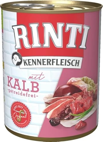Rinti Hunde-Nassfutter Kennerfleisch Kalb 6x800g von Rinti