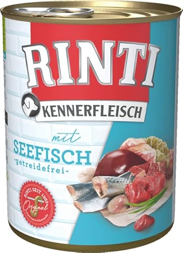 Rinti Hunde-Nassfutter Kennerfleisch pur Seefisch 6x800g Rinti Hunde-Nassfutter Kennerfleisch pur Seefisch 6x800g von Rinti