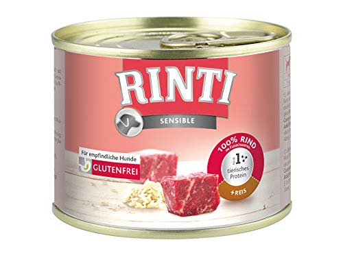 Rinti Hundefutter Sensible Rind & Reis 185 g, 12er Pack (12 x 185 g) von Rinti