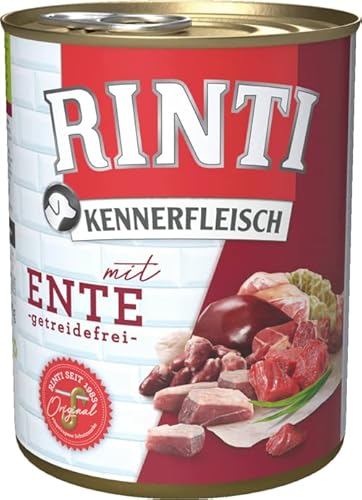 Rinti Hundenassfutter Kennerfleisch mit Ente 6x800g Rinti Hundenassfutter Kennerfleisch mit Ente 6x800g von Rinti