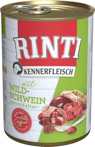 Rinti Hundenassfutter Kennerfleisch mit Wildschwein 6x400g Rinti Hundenassfutter Kennerfleisch mit Wildschwein 6x400g von Rinti