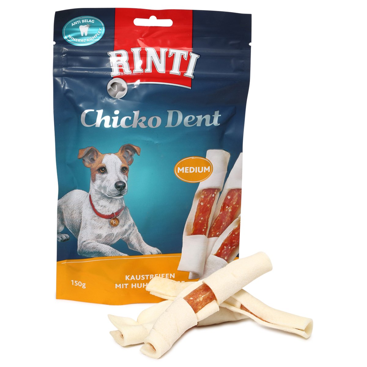 Rinti Hundesnack Chicko Dent Huhn MEDIUM 150g von Rinti