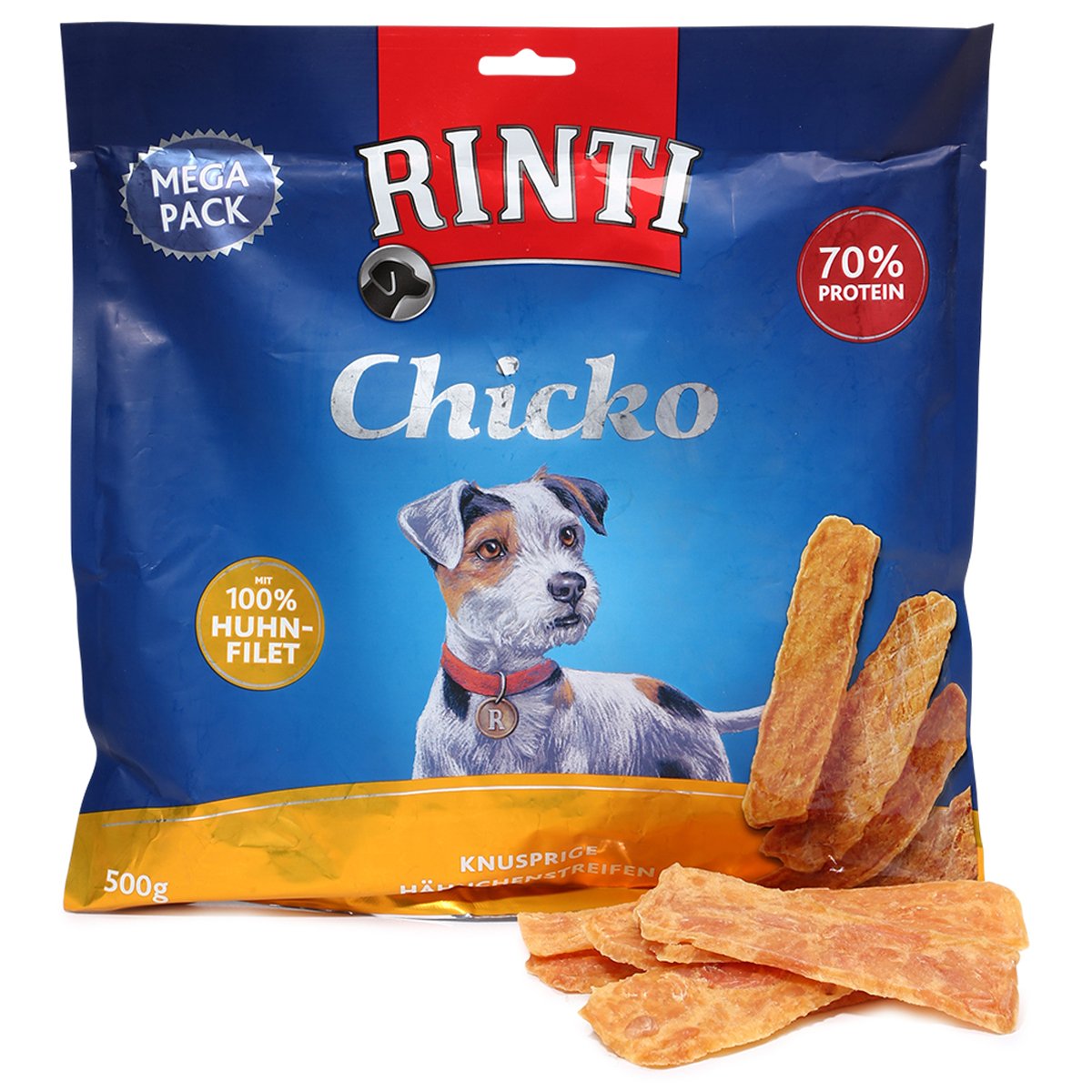 Rinti Hundesnack Extra Chicko 100% Huhnfilet 500g von Rinti