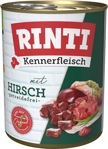 Rinti Kennerfleisch Hirsch | 24x 400g Hundefutter nass von Rinti