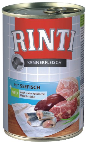 Rinti Kennerfleisch Hundefutter Seefisch 400 g, 24er Pack (24 x 400 g) von Rinti