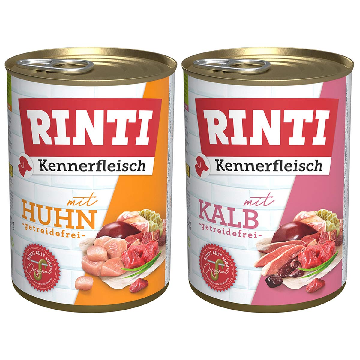Rinti Kennerfleisch Mix Huhn & Kalb 24x400g von Rinti