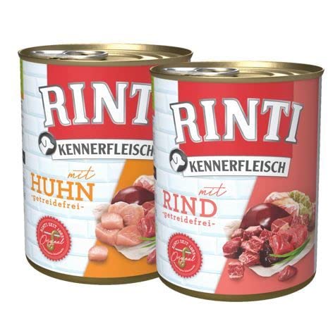 Rinti Kennerfleisch Multipack Huhn & Rind 24 x 800 g von Rinti