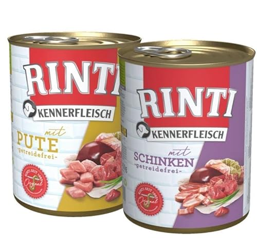 Rinti Kennerfleisch Multipack Pute und Schinken 24 x 800 g von Rinti