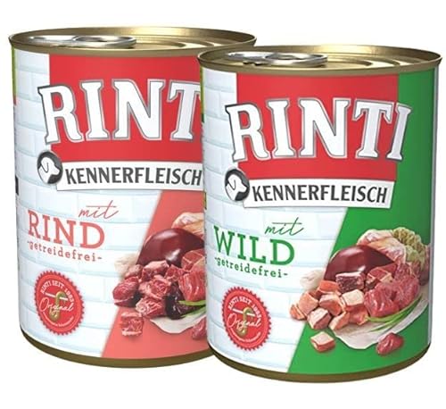 Rinti Kennerfleisch Multipack Rind & Wild 24 x 800 g Rinti Kennerfleisch Multipack Rind & Wild 24 x 800 g von Rinti
