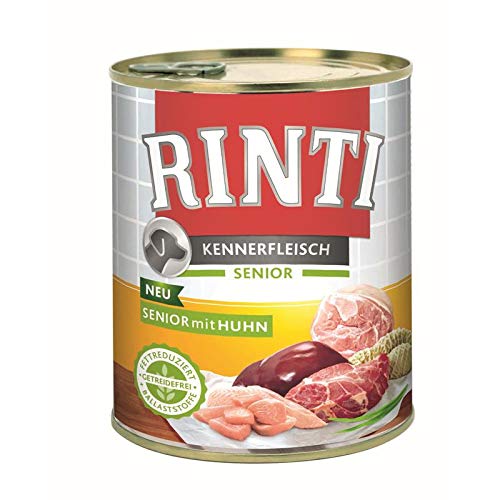 Rinti Kennerfleisch Senior Huhn 800g - Sie erhalten 12 Packung/en; Packungsinhalt 0,8 kg von Rinti