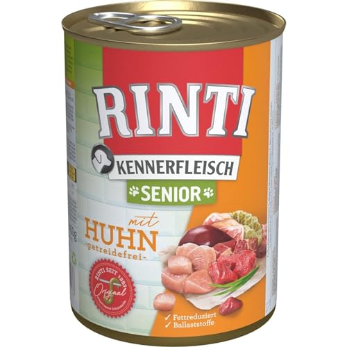 Rinti Kennerfleisch Senior Huhn 400g - Sie erhalten 12 Packung/en; Packungsinhalt 0,4 kg von Rinti