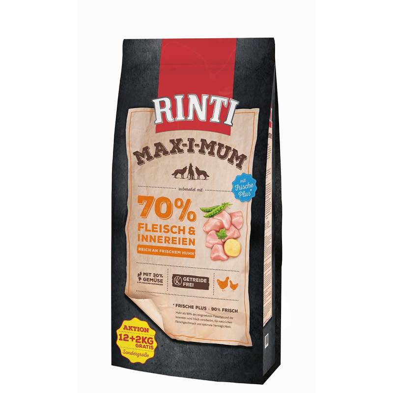 Rinti Max-i-Mum Huhn 12kg + 2kg gratis von Rinti