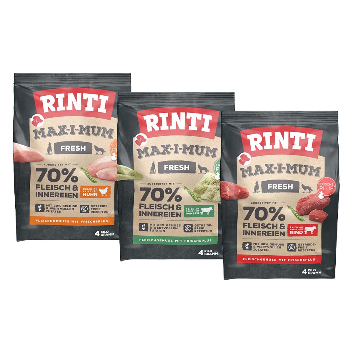 Rinti Max-i-Mum Probierpaket 3x4kg Rinti Max-i-Mum Probierpaket 3x4kg von Rinti
