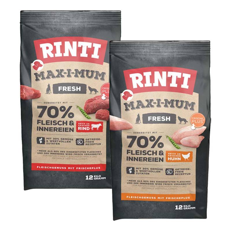 Rinti Max-i-Mum Rind und Huhn Mixpaket 2x12kg von Rinti