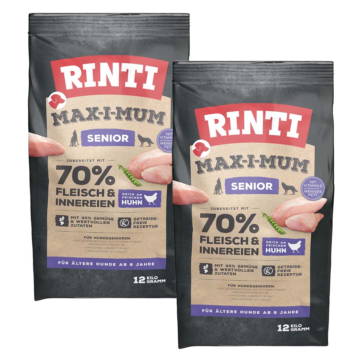 Rinti Max-i-Mum Senior Geflügel 2x12kg von Rinti