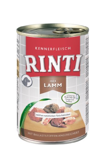 Rinti Pur Kennerfleisch Rind für Hunde, 24er Pack (24 x 400 g) von Rinti