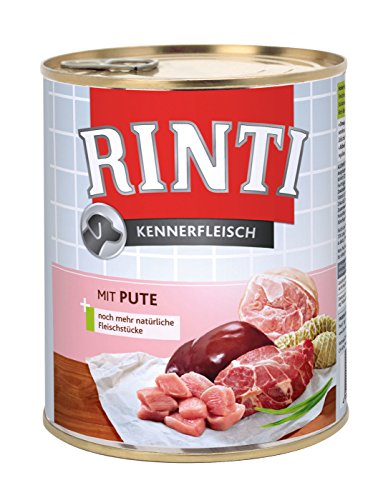 Rinti Pur Kennerfleisch Rind für Hunde, 24er Pack (24 x 400 g) von Rinti