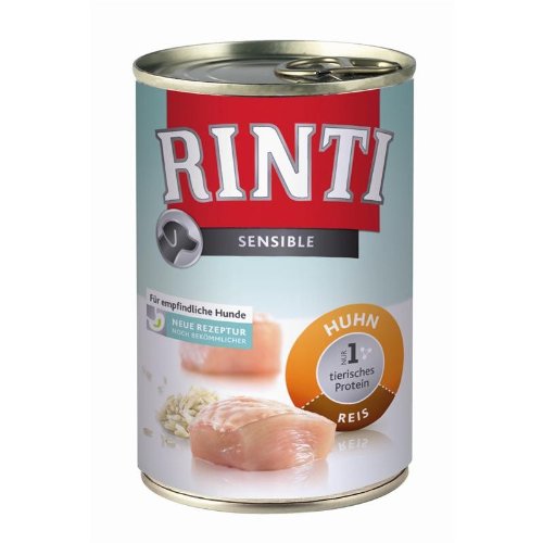 Rinti Sensible Huhn + Reis | 12x 400g Hundefutter für Allergiker von Rinti
