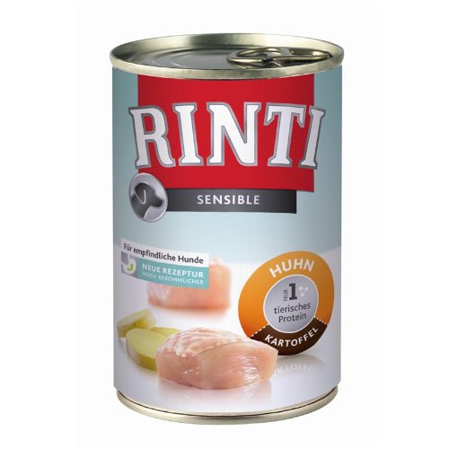 Rinti Sensible Huhn und Kartoffel für Hunde, 24er Pack (24 x 400 g) von Rinti