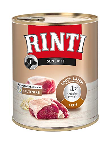 Rinti Sensible Lamm + Reis, 12er Pack (12 x 800 g) von Rinti