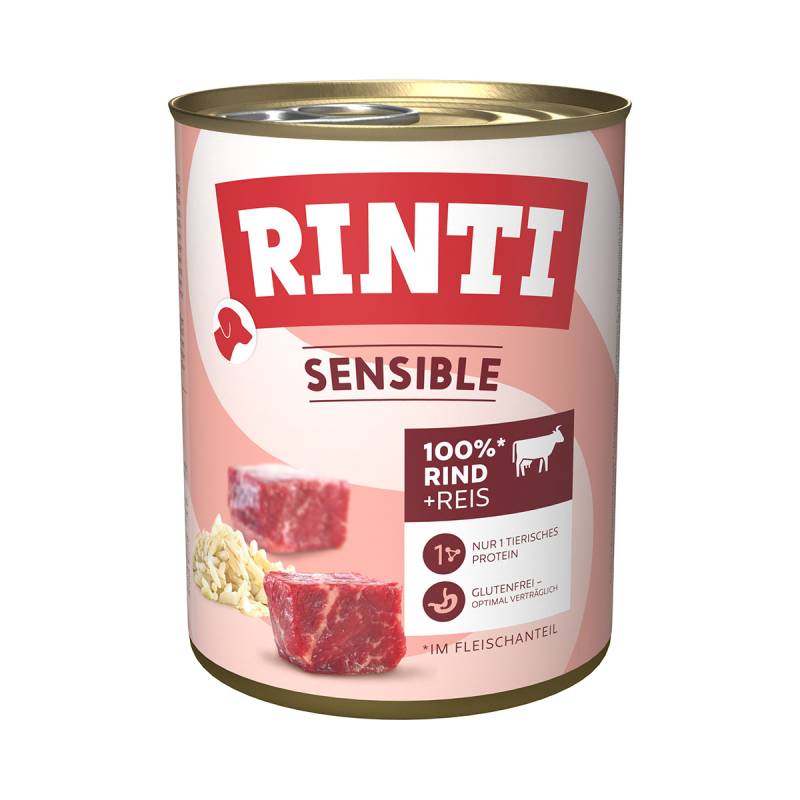 Rinti Sensible Rind & Reis 6x800g von Rinti