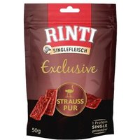 RINTI Singlefleisch Exclusive Snack Pur 2x50g Strauß von Rinti