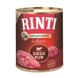 Rinti Singlefleisch Exclusive Ziege Pur | 6X 800g Hundefutter nass von Rinti