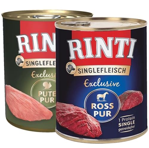 Rinti Singlefleisch Multipack Exclusive Ross & Pute 12 x 800 g von Rinti