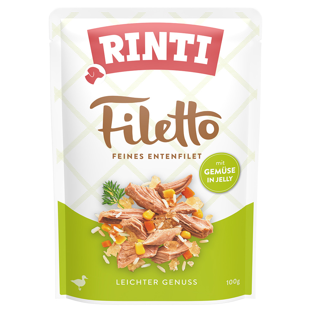 Sparpaket RINTI Filetto Pouch in Jelly 48 x 100 g - Ente mit Gemüse von Rinti