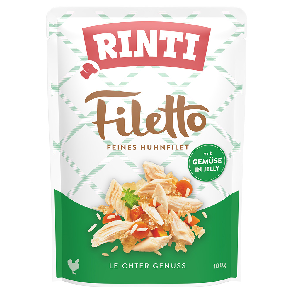 Sparpaket RINTI Filetto Pouch in Jelly 48 x 100 g - Huhn mit Gemüse von Rinti