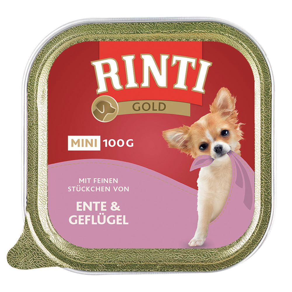 Sparpaket RINTI Gold Mini 48 x 100 g - Ente & Geflügel von Rinti