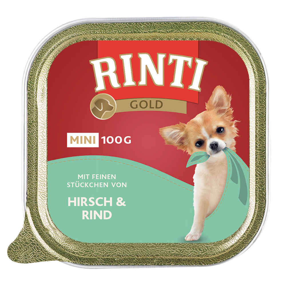 Sparpaket RINTI Gold Mini 48 x 100 g - Hirsch & Rind von Rinti