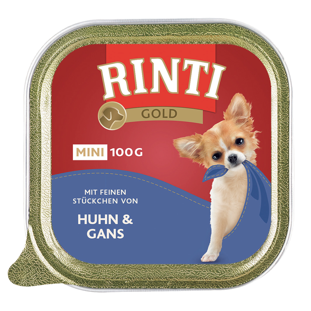 Sparpaket RINTI Gold Mini 48 x 100 g - Huhn & Gans von Rinti