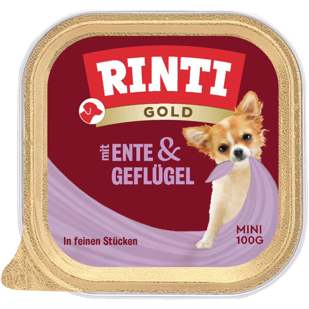 Sparpaket RINTI Gold Mini 48 x 100 g - Rind & Perlhuhn Sparpaket RINTI Gold Mini 48 x 100 g - Rind & Perlhuhn von Rinti