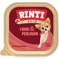 Sparpaket RINTI Gold Mini 48 x 100 g - Rind & Perlhuhn von Rinti