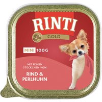 Sparpaket RINTI Gold Mini 48 x 100 g - Rind & Perlhuhn von Rinti