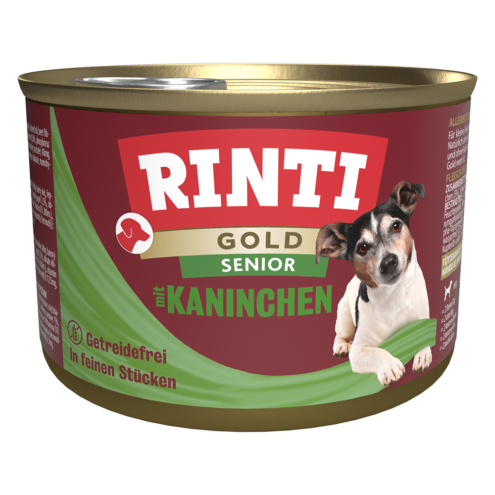 Sparpaket RINTI Gold Senior 24 x 185 g - Kaninchen von Rinti